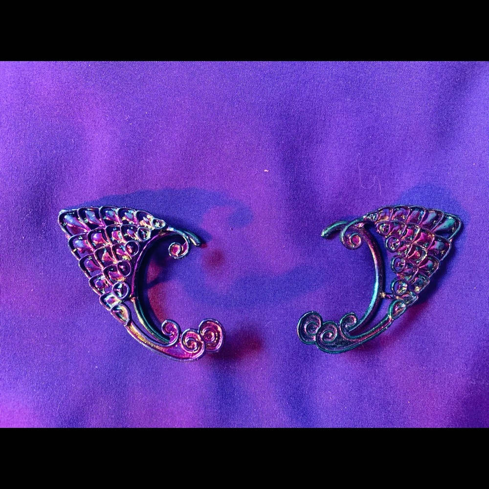 Rainbow Plated Fairy Ear Cuffs